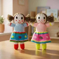 عروسک هانا بافتنی دستبافت