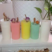 شمع استوانه ای معطر و تزئینی