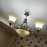 لوستر سه شاخه برنجی