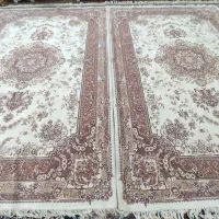 یک جفت فرش ۶ متری کرم تمام نخ