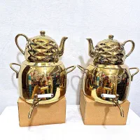 کتری قوری سماوری طلایی