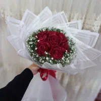 دسته گل روبانی