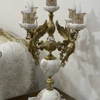 لوستر رو میزی برنزی یک جفت