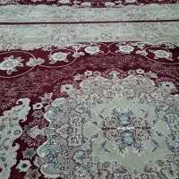 دو عدد فرش ۹ متری سالم رنگ زرشکی