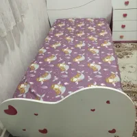 تخت خواب تک نفره دخترانه طرح قلب