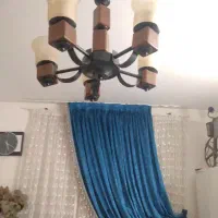 لوستر ۵شاخه چوبی