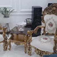 سرویس مبل سلطنتی تمام چوب منبت کاری ۹ نفره