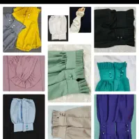 پارچه،ساق دست شومیزی کرپ حریر