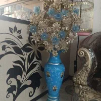 گلدان و گل کریستالی