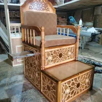 منبر تمام چوب راش منبر کوچک منبر هیئتی ام دی اف