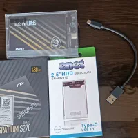 هارد SSD MSI Spatium S270 ظرفیت 480 گیگابایت باکس