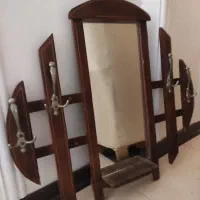 آینه چوبی با آویز شیک وزیبا