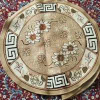 پادری گرد طرح گلیم دو عدد