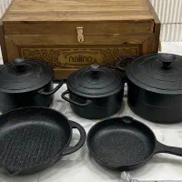 سرویس قابلمه چدن ۸پارچه نو