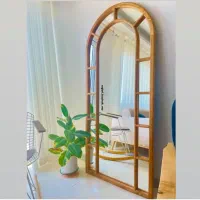 آینه قدی گنبدی‌ پنجره ای چوبی