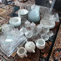 ظروف چینی کریستال آبنخورده وتمیز