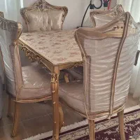 میز غذا خوری ۴ نفره استیل سلطنتی
