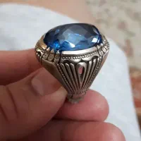 انگشتر نقره سنگ توپاز سویس اصل
