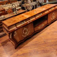 میز تلویزیون روکش ترک برنز کوب سارینا بغل خمره