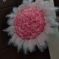 گل رز ربانی/روبان باکس گل/دسته گل با کیفیت و حجیم