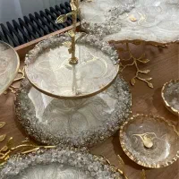 ظروف پذیرایی رزین با متریال برنج