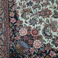 فرش ذرع ونیم افشار گل ابریشم