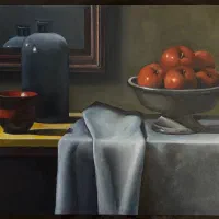 تابلو نقاشی رنگ و روغن طبیعت بی جان