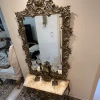 آینه شمعمدان برنجی اصل با کیفیت خوب