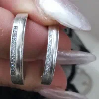 ۲عدد حلقه ازدواج نقره زنانه و مردانه