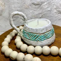شمع با ظروف پاپیه ماشه