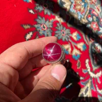 انگشتر نقره یاقوت استار