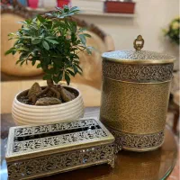 ست سطل و جادستمال کاغذی فلزی