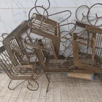 صندلی فلزی 6عددبا جلومیزی