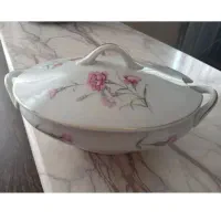 کریستال قدیمی .سوپ خوری گل میخک
