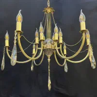 لوستردیاکو برنجی/تولیدو‌پخش لوستر/لوستر۶شاخه دوبل/