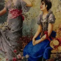 تابلو فرش عروس باغ