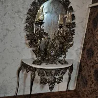 آینه و شمعدان طرح برنز