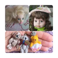 کله عروسک باربی و خرس بندانگشتی