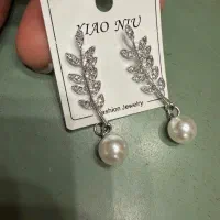 گوشواره طرح برگ جواهر