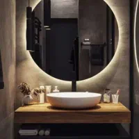 روشویی کابینتی با آینه وسنگ