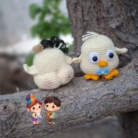 جوجه تاب سوار ،عروسک بافتنی