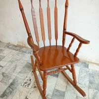 صندلی راک چوبی