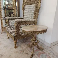 مبل ۷نفره برنز با میز عسلی