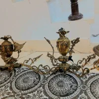 دو عدد لوستر برنج جنس مرغوب