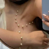 ست گردنبند و دستبند مرواریدی