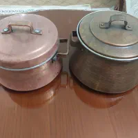 قابلمه مس زنجان قدیم دو عدد
