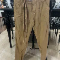 شلوار پارچه ای کرم