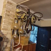 لوستر  چوبی و طرح لامپ