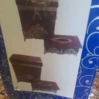 سطل آشغال و جای دستمال کاغذی چوبی خواص و شیک