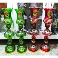 چراغ لاله شمعدان مذهبی مزین بنام مبارک یافاطمه(س)